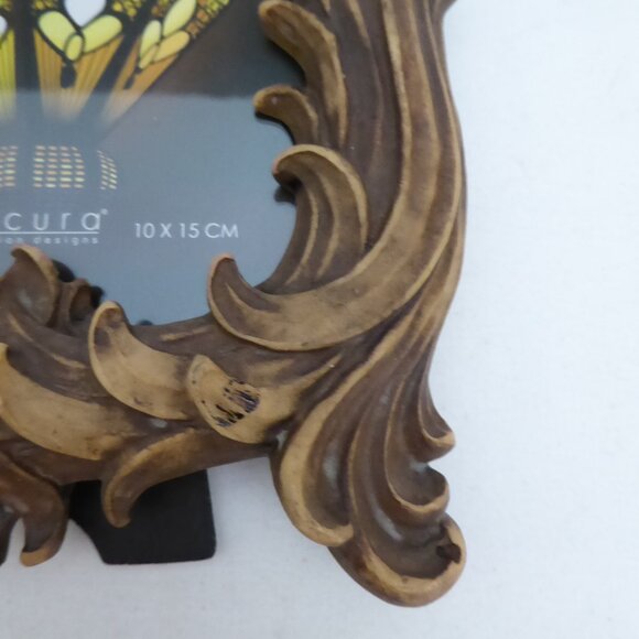 NEW 4” x 6” SICURA ITALIAN DESIGN ORNATE GOTHIC FLORAL EASEL BACK FRAME - Picture 9 of 10